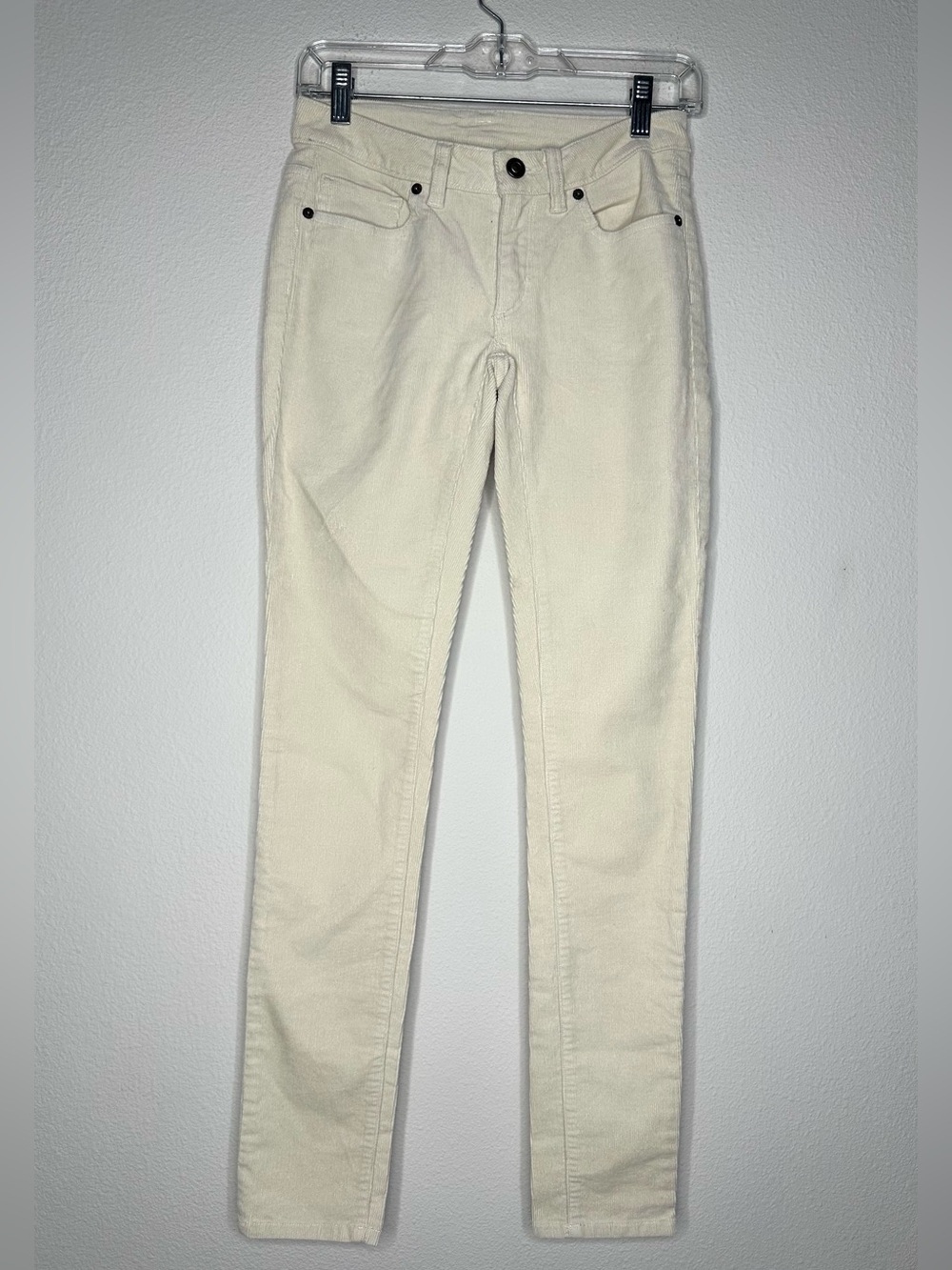 Patagonia Organic Cotton Corduroy Pants Ivory Cream Low Rise Size 25